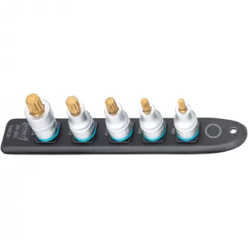 Set di chiavi a bussola Hazet 990-SR/5 bussole corte a profilo multiplo, 5 pezzi, misure M6–M14