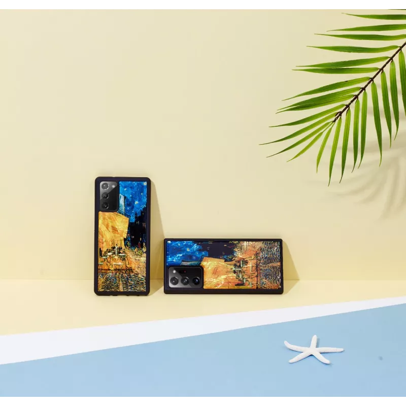 Custodia per cellulare iKins per Samsung Galaxy Note 20 Ultra — nero, design Café Terrace