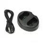 Caricabatterie extra digital per Canon LP-E8 (modello DV00DV3255) — caricabatterie doppio per batterie ricaricabili LP‑E8