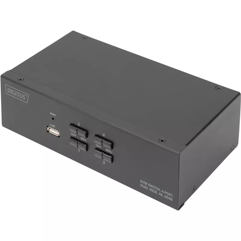 KVM switch Digitus DS-12883 4 porte dual display 4K HDMI USB