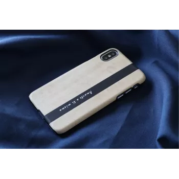 Custodia per smartphone man and wood per iPhone X/XS – pelle nera