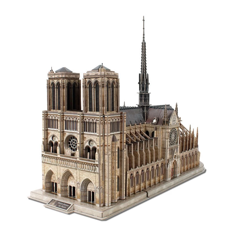 Puzzle 3D CubicFun Notre Dame, 293 pezzi, modello in scala della cattedrale