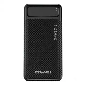 Powerbank portatile P5K 10000mAh con 2xUSB 2.1A - nero
