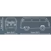 Kit di montaggio Cobi Volkswagen T2b Bus arancione, scala 1:35, kit