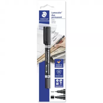 Pennarello permanente Staedtler Lumocolor permanent duo 348 B nero 1 pezzo