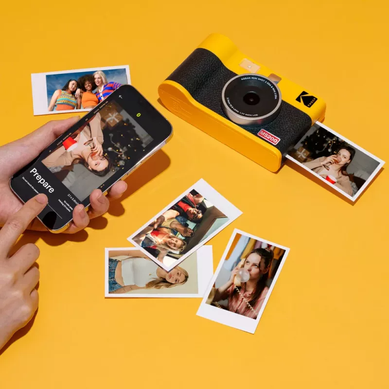 Fotocamera istantanea Kodak Mini Shot 2 Era — fotocamera istantanea portatile con stampante integrata, nero