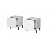 Comodino cama meble NOVA con 1 cassetto 44×40×52 cm, bianco opaco