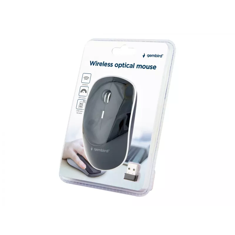 Mouse USB OPTICAL WRL nero/SILENT MUSW-4BS-01 GEMBIRD