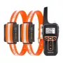 Collare per addestramento cani Rojeco PD5291000m con 2 collari, telecomando ricaricabile, impulsi statici/vibrazione/suono regolabili