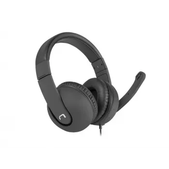Cuffia binaurale con filo NATEC Rhea con microfono ad archetto, connettori 3,5 mm, cavo 2,2 m, impedenza 32 Ω