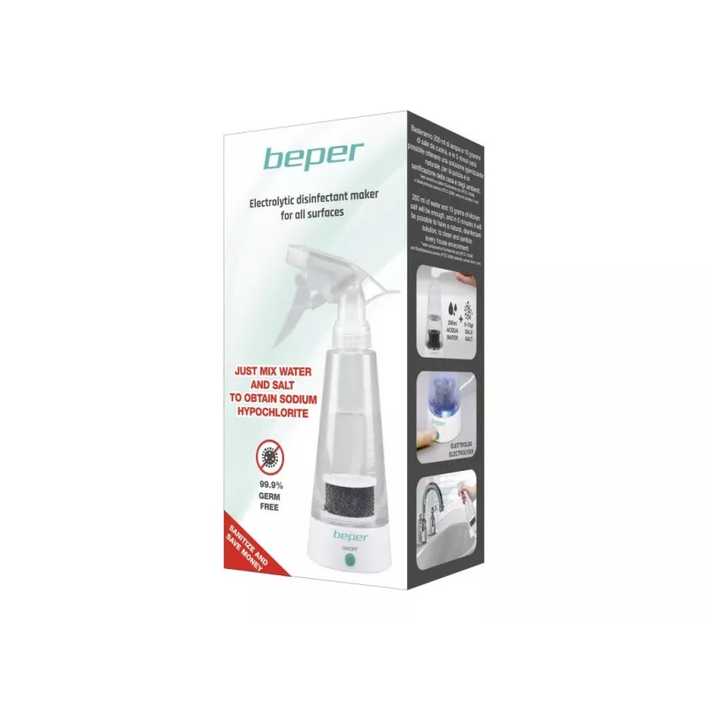 Beper P202VAL100 nebulizzatore spray disinfettante, generatore di ipoclorito di sodio, 10 W, USB
