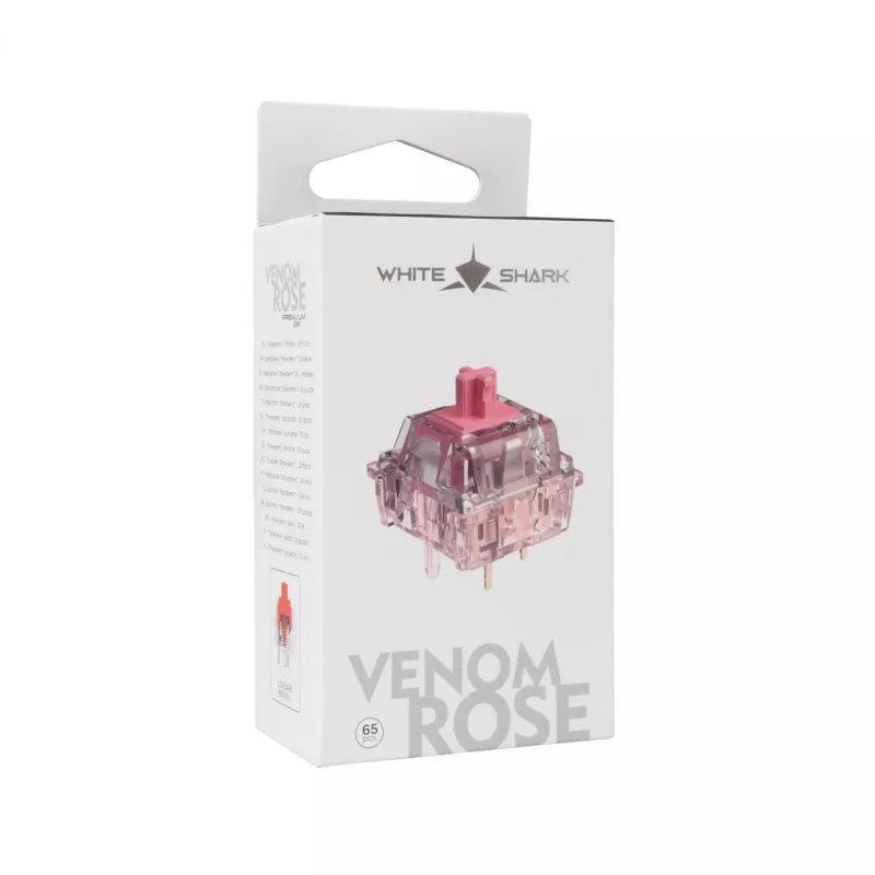 White Shark Venom Rose interruttori meccanici per tastiera, 65 pz.