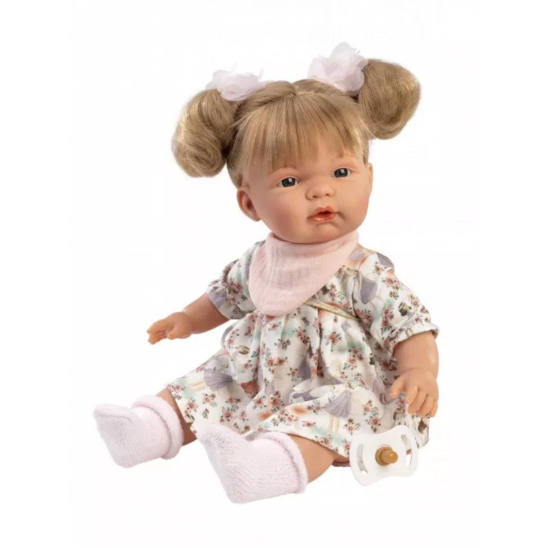 Bambola Llorens Joelle, 38 cm bambola che piange con tratti realistici e corpo morbido