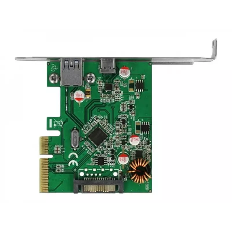 DeLOCK 90299 Scheda PCIe x4, 1x USB Type-C + 1x USB Type-A, USB 3.2 Gen 2 (10 Gbps)