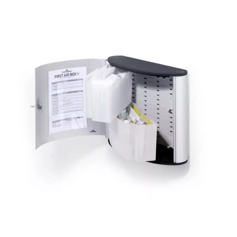 Durable 197123 cassetta di pronto soccorso, 302 x 118 x 280 mm, nero/verde/argento/bianco