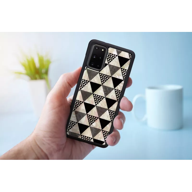 Custodia protettiva iKins per Samsung Galaxy S20+ — design piramidale nero