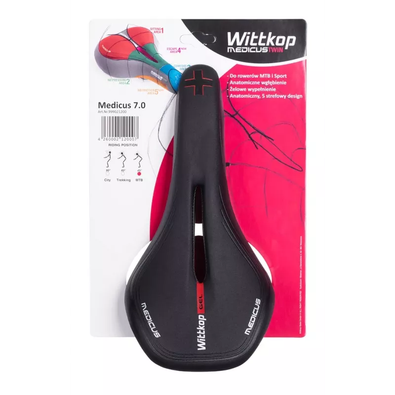 Sella per bicicletta Wittkop Medicus Twin 7.0