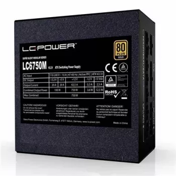 LC-Power Super Silent LC6750M V3.0 750W 80Plus Gold ventola 135mm retail - alimentatore PC/server - ATX