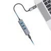 Hub USB GRAUGEAR G-HUB31L-A — host USB 3.2 Gen 1 Type-A, 3 porte USB 3.2 Gen 1 Type-A + RJ-45, 5000 Mbit/s