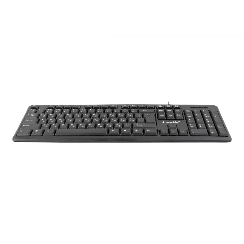 Tastiera Gembird KB-U-103-RU ufficio USB QWERTY inglese russo nero