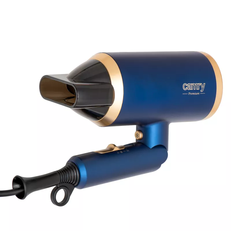 Camry | asciugacapelli | CR 2268 | 1800 W | 2 livelli di temperatura | funzione ioni | diffusore | blu/oro