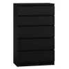 Cassettiera Top e Shop M5 CZERŃ, 5 cassetti, nero, 700×400×1120 mm, truciolare