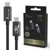 Extralink Smart Life CABESL05 cavo USB-C a USB-C, intrecciato, 240 W, 40 Gbps, 2 m, nero