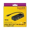 DeLOCK 63927 Adattatore da USB-C a 2x Gigabit LAN, nero
