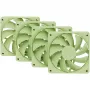 Ventola per computer HYTE FA12-MM-4 120 mm, 1500 giri/min, 72 m³/h, 1,6 mmH₂O, cuscinetto fluidodinamico, verde, confezione da 4