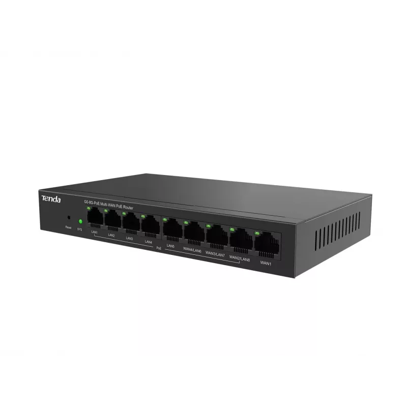 Router cablato Tenda G0-8G-PoE Gigabit Ethernet nero