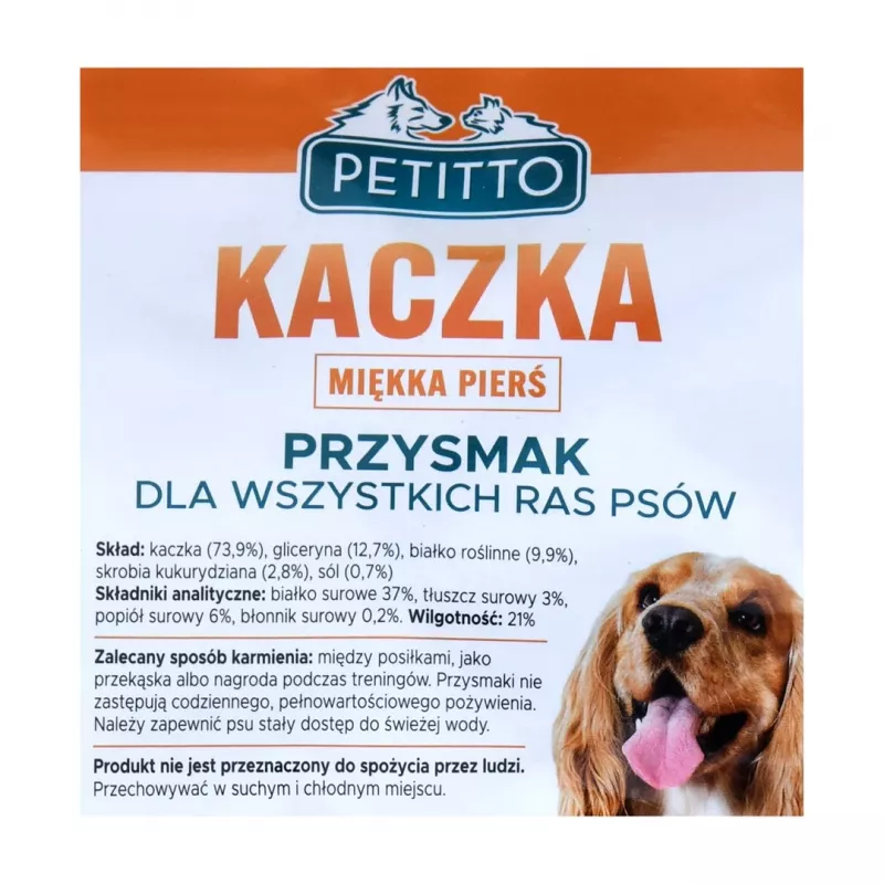 PETITTO Filetto di petto d'anatra morbido - snack per cani - 500 g