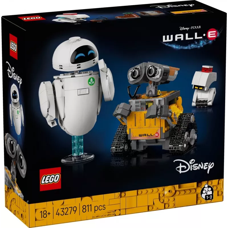 LEGO Disney Pixar 43279 WALL-E ed EVE set di costruzioni, 811 pezzi, 18+