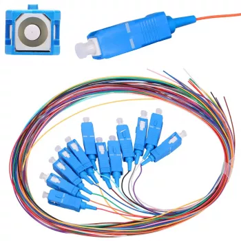 Set di pigtail SC/UPC Singlemode Extralink G.652D 900µm FTTH 1,5 m 12 pezzi 12 colori