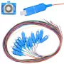 Set di pigtail SC/UPC Singlemode Extralink G.652D 900µm FTTH 1,5 m 12 pezzi 12 colori