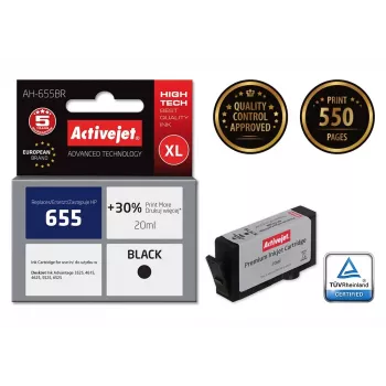 Activejet AH-655BR inchiostro (sostituto per HP 655 CZ109AE; Premium; 20 ml; nero)