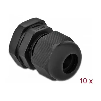 Pressacavo DeLOCK 60196 nero plastica 10 pz.