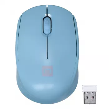 Mouse wireless ambidestro NATEC STORK – Bluetooth + USB Type-A, 1600 DPI, 3 tasti, azzurro