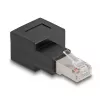 Delock - Adattatore di rete - da RJ-45 (M) angolare a destra a RJ-45 (F) - CAT 6a