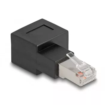Delock - Adattatore di rete - da RJ-45 (M) angolare a destra a RJ-45 (F) - CAT 6a