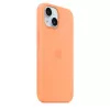 Apple iPhone 15 Custodia in silicone compatibile MagSafe – Orange Sorbet