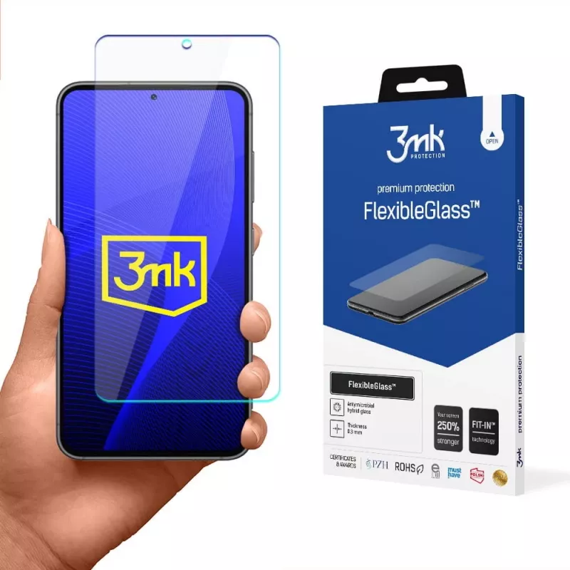 3MK FlexibleGlass vetro ibrido proteggischermo per Samsung Galaxy S23 (S911), 6,1 pollici, 7H