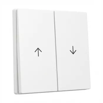 gira Copertura a bilanciere 2 moduli con freccia System 55 bianco puro (modello 329403)