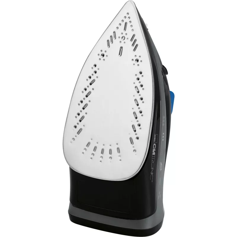 Ferro da stiro CLATRONIC DB 3703 — ferro a secco e a vapore, piastra in acciaio inox, 1800 W, nero/grigio