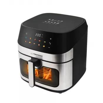 Friggitrice ad aria calda ESPERANZA EKA005, capacità 8 L, 1600 W, controllo touch, 10 programmi, acciaio inox, nero