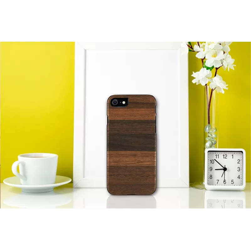 Custodia protettiva Man and Wood per iPhone 7/8 – fango nero