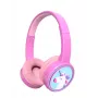 Denver BTH-106P cuffie over-ear per bambini, cablate e wireless (Bluetooth), rosa