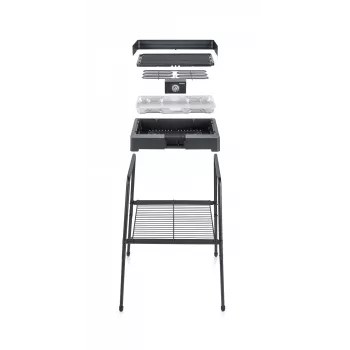 Griglia elettrica Severin PG 8568 2200 W nero superficie di cottura rettangolare