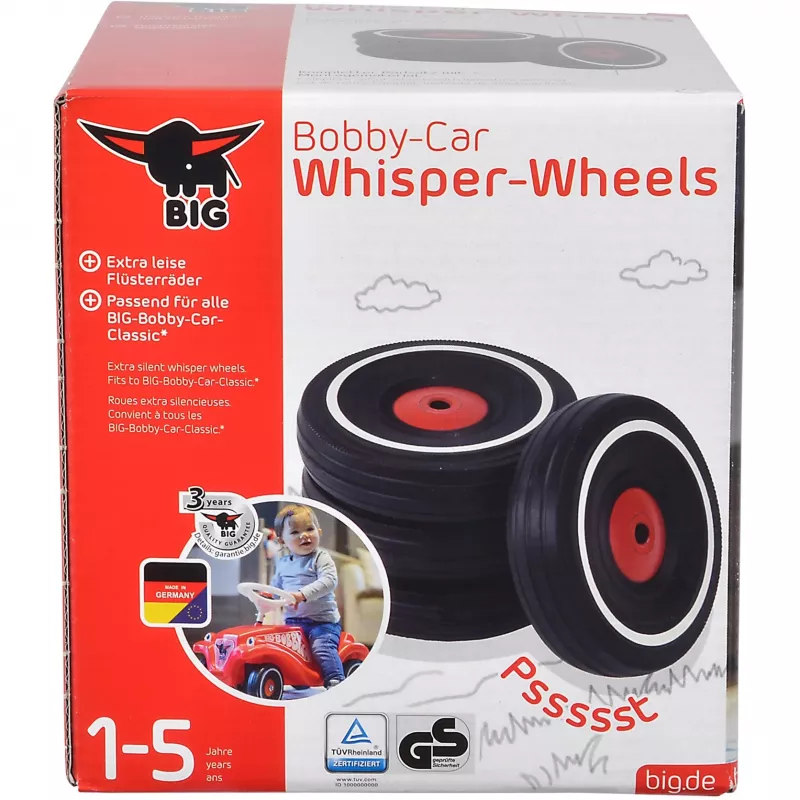 Macchinina Simba-Dickie BIG Bobby-Car Whisper Wheels, set di ruote silenziose