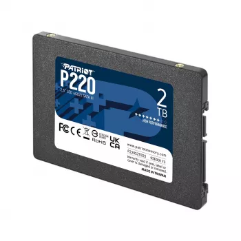 SSD Patriot||P220|2TB|SATA|velocità di scrittura 500 MBytes/sec|velocità di lettura 550 MBytes/sec|2,5|TBW 960 TB|P220S2TB25