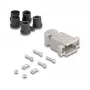 Custodia D-Sub DELOCK 9 poli con guarnizioni in gomma, plastica, nero/grigio, 41,6×31,6×19,8 mm